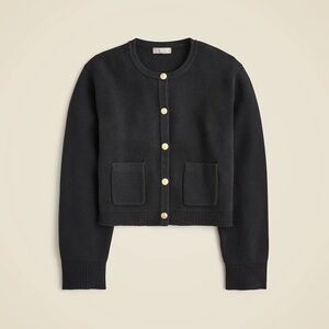 J.Crew Relaxed Emilie Sweater Lady Jacket in Black Size Small